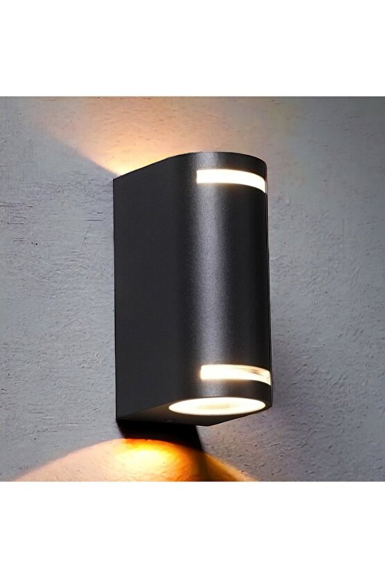 Alüminyum Çift Yönlü Elektrikle Çalışır 14 Watt AMBER IŞIK İç ve Dış Mekan Bahçe Balkon Salon Apliği