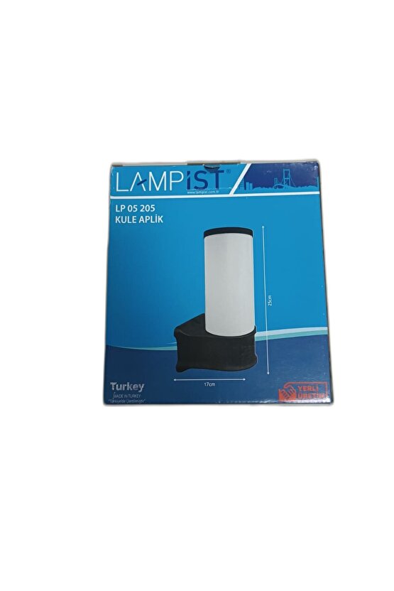 Bahçe Aydınlatma Kule Duvar Aplik Siyah