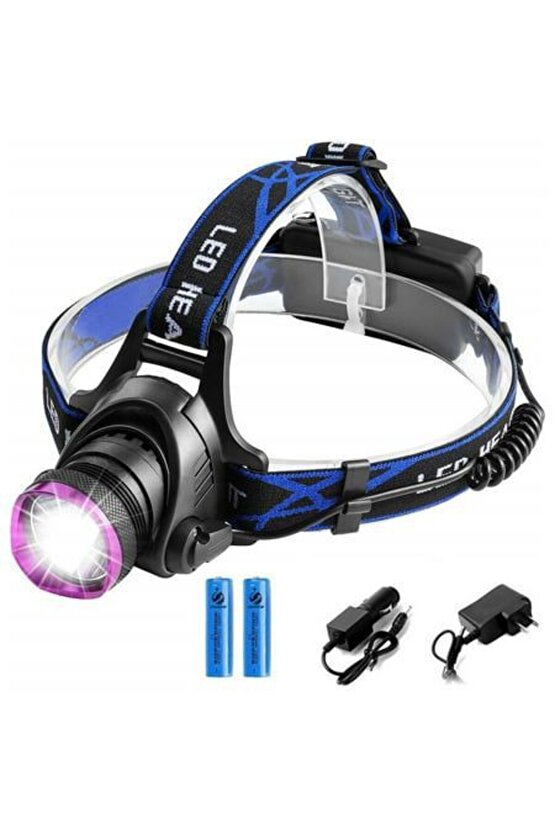 Yüksek Kalite Şarjlı Led Kafa Feneri, 3 Fonksiyonlu Bekçi, Çoban, Kampçı, Balıkcı Çiftci Kafa Feneri
