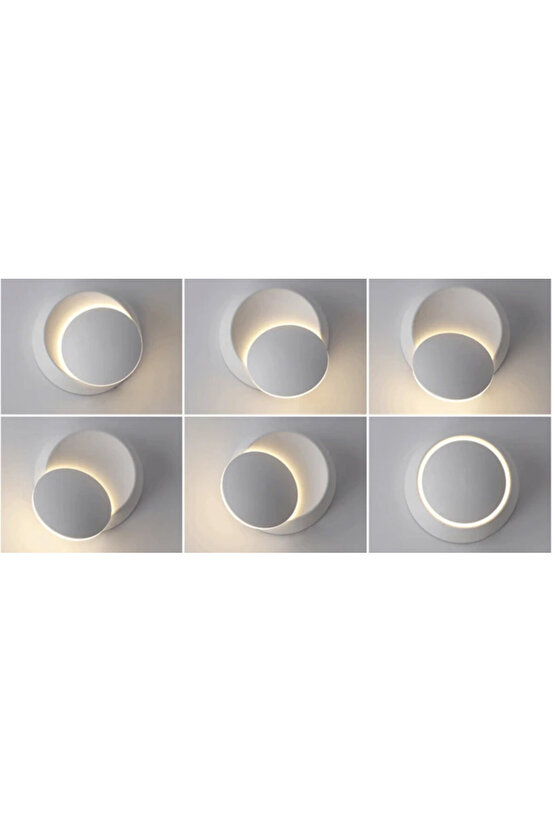 6W 3000K GÜNIŞIĞI BEYAZ GÖVDE DEKORATİF LED DUVAR APLİK