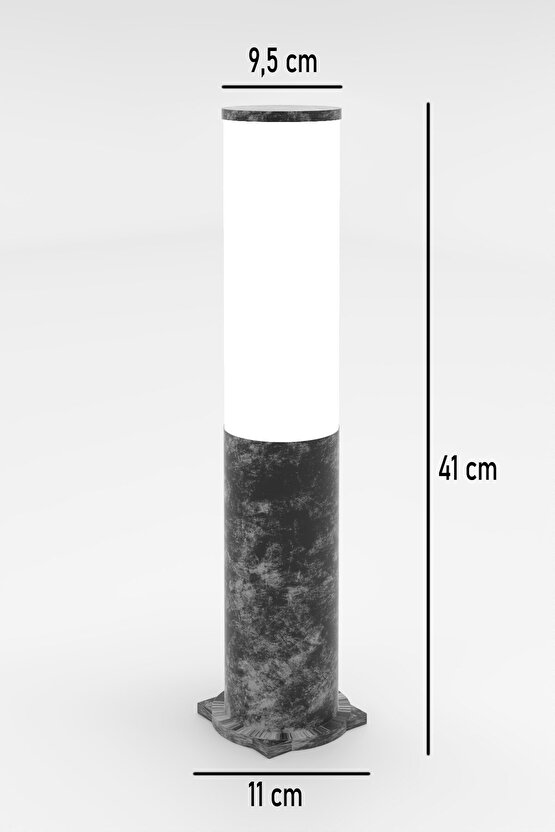 41 Cm E27 Duylu, Mermer Desen Bahçe Duvar, Çim, Yürüyüş Yolu Armatürü, Dekoratif Set Üstü Kule Aplik