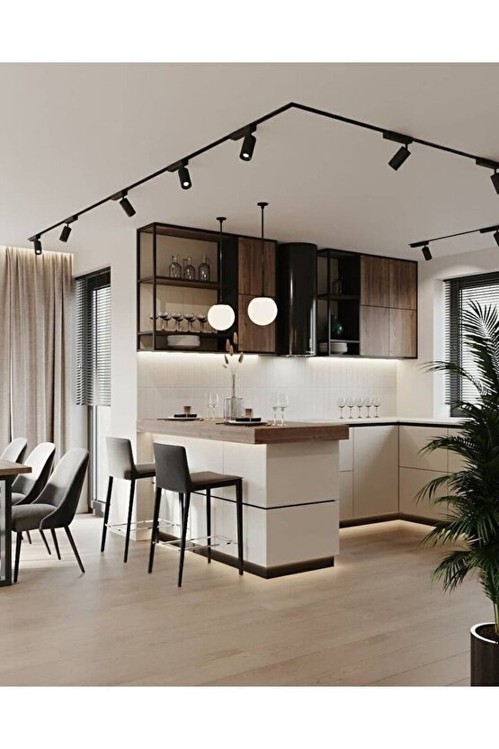 30 Watt Birinci Sınıf Siyah Kasa Ray Spot, 2700 Lümen Modern Ultra Kaliteli Ray Spot