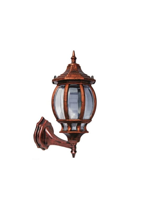 Sekizgen Bakır Konsollu Bahçe Feneri, Şık ve Dayanıklı Aydınlatma Armatürü