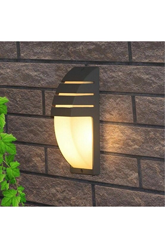 ekim aydınlatma GÜN IŞIĞI 3000K 24w Siyah Elips Yarı Panjurlu banyo,bahçe,balkon,teras Duvar Apliği