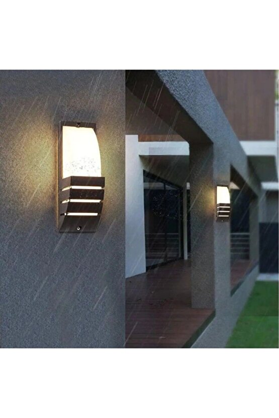 ekim aydınlatma GÜN IŞIĞI 3000K 24w Siyah Elips Yarı Panjurlu banyo,bahçe,balkon,teras Duvar Apliği