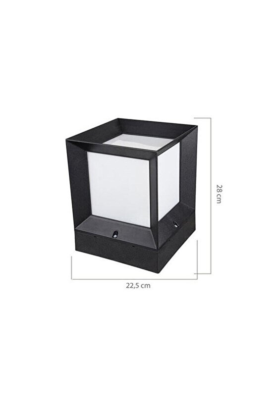 Kare Küp Armatür Set Üstü Siyah Küpeşte Üstü