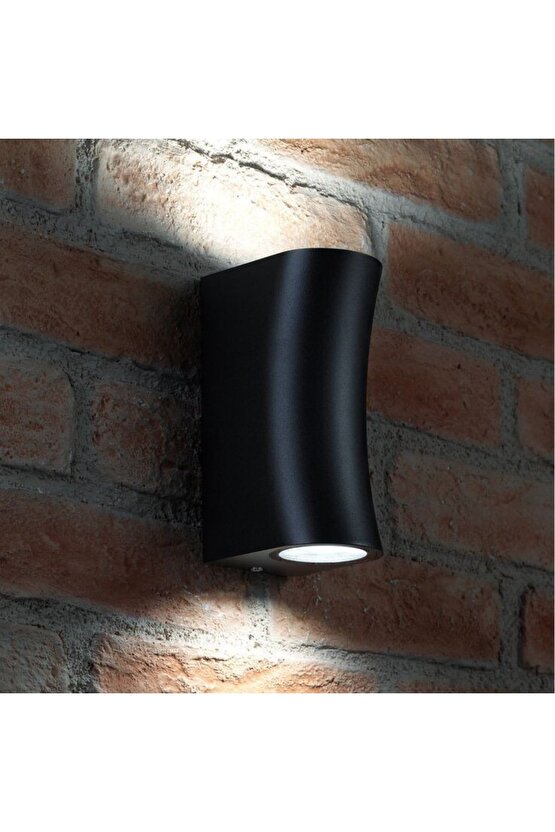 Beyaz Işık Ledli Modern Çift Yönlü İç Ve Dış Mekan Bahçe Teras Duvar Apliği