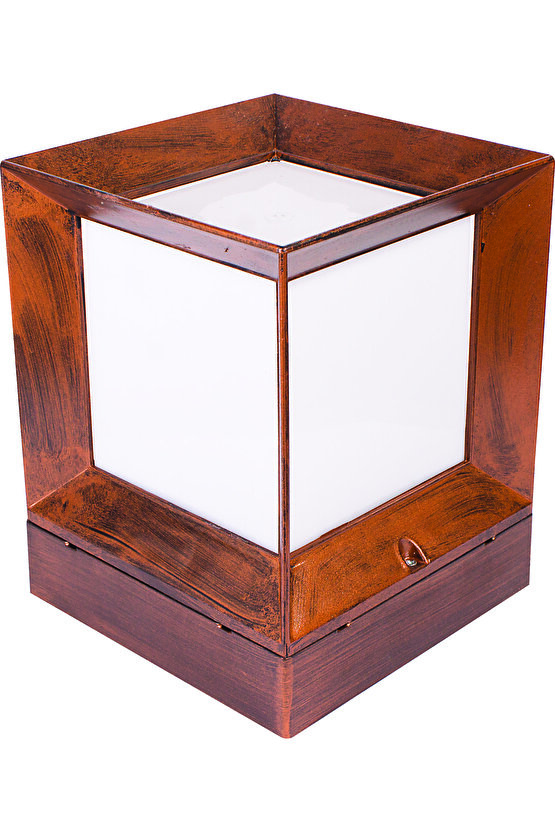 10 Adet Eskitme Kare Küp Bahçe Aydınlatma Armatürü Set Üstü Aplik