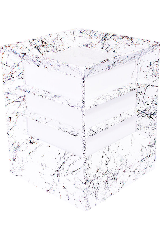 Mermer Desen Plastik 1. Sınıf Kare Küp Bahçe Aydınlatma Armatürü