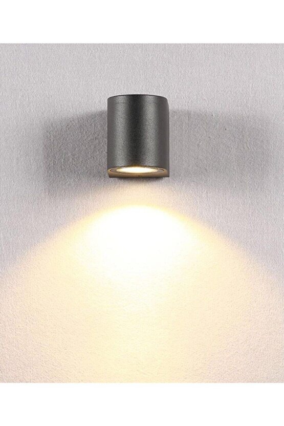 Tek Yönlü Iç - Dış Mekan Dekoratif Siyah Kasa Bahçe Balkon Salon Teras Veranda Apliği (AMPUL HARİÇ)