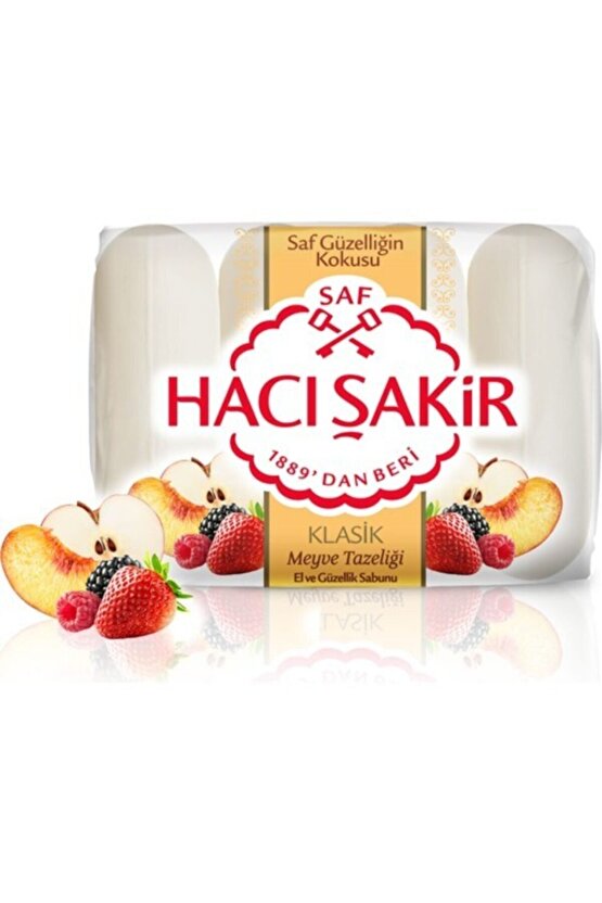 Hacı Şakir Güzellik Sabunu Klasik Meyve Tazeliği 4x70 G