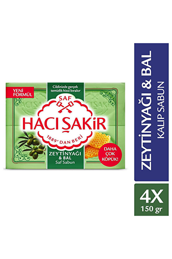 Katı Sabun - Zeytinyağı Ve Bal - 4 X 150 gr