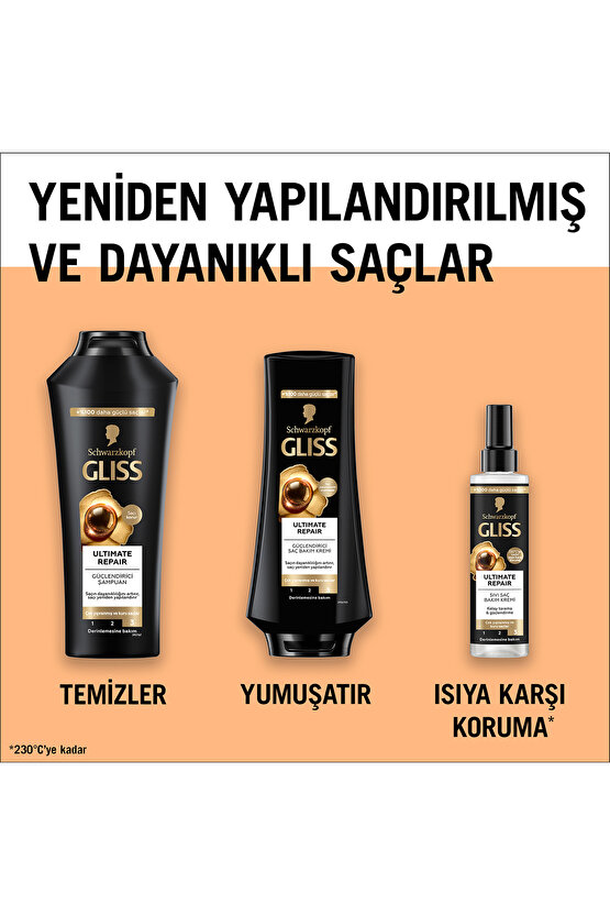 Ultimate Repair Keratin içeren Derinlemesine Güçlendirici Şampuan 400 ml Yıpranmış Kuru Saçlar