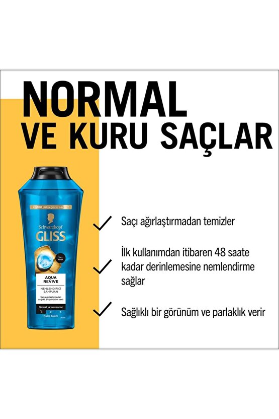 Aqua Revive Nemlendirici Şampuan Normal ve Kuru Saçlar 400 ml