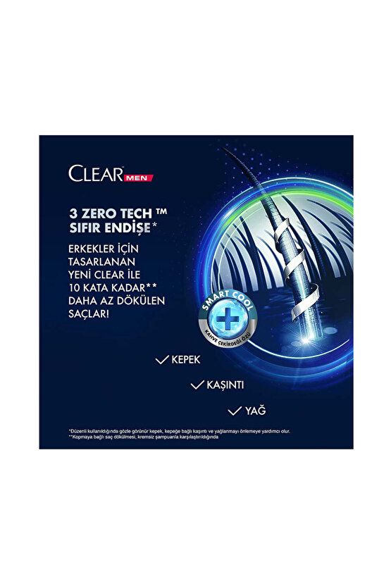 Men Saç Dökülmesine Karşı Kepeğe Karşı Etkili Şampuan 350 Ml