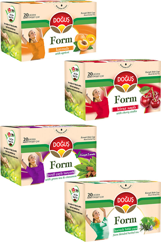 Form Maydonozlu Limonlu Bitki Çayı 20li X 4 Adet