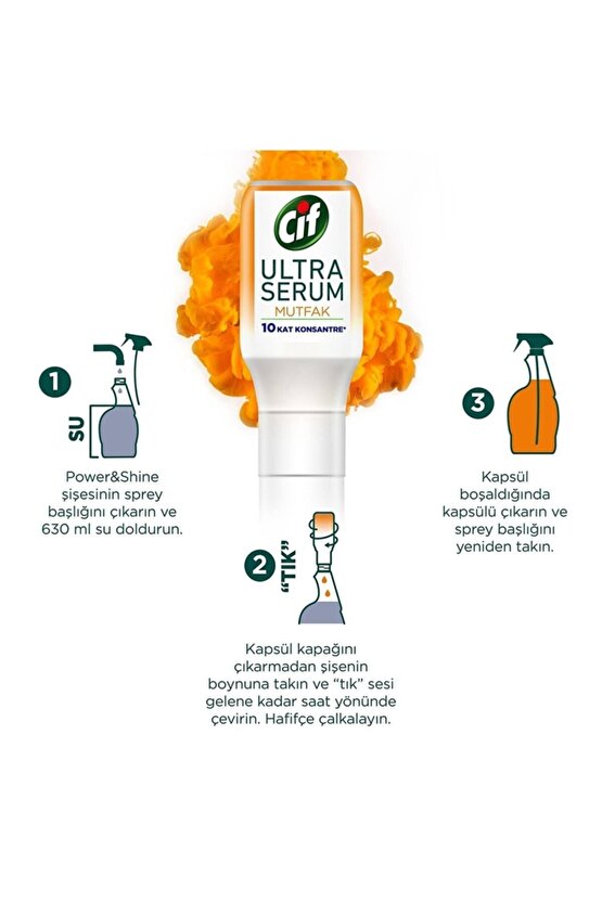 Sprey Power Shine Mutfak 750ml Ultra Serum Mutfak 70ml