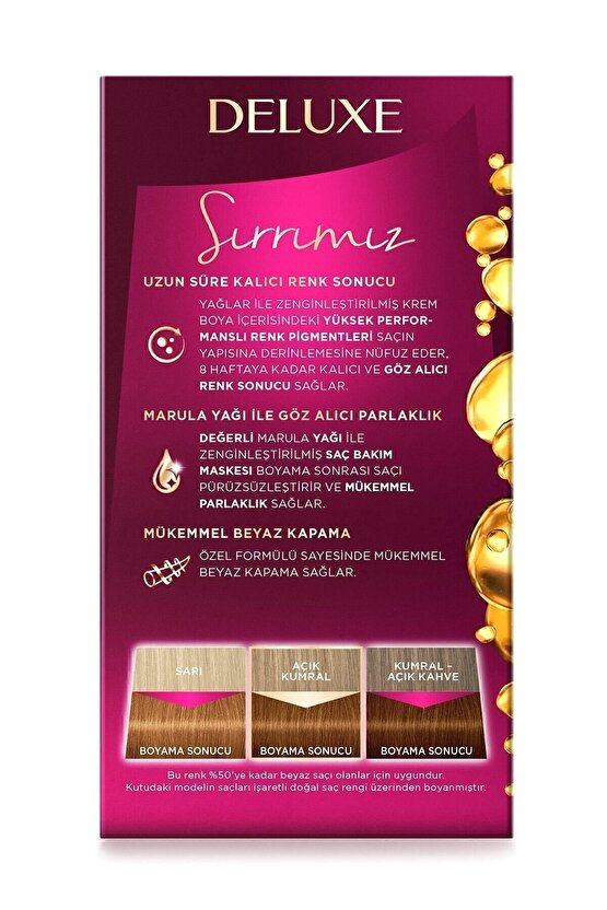 Deluxe Saç Boyası Yoğun Renkler 7-554 Altın Karamel