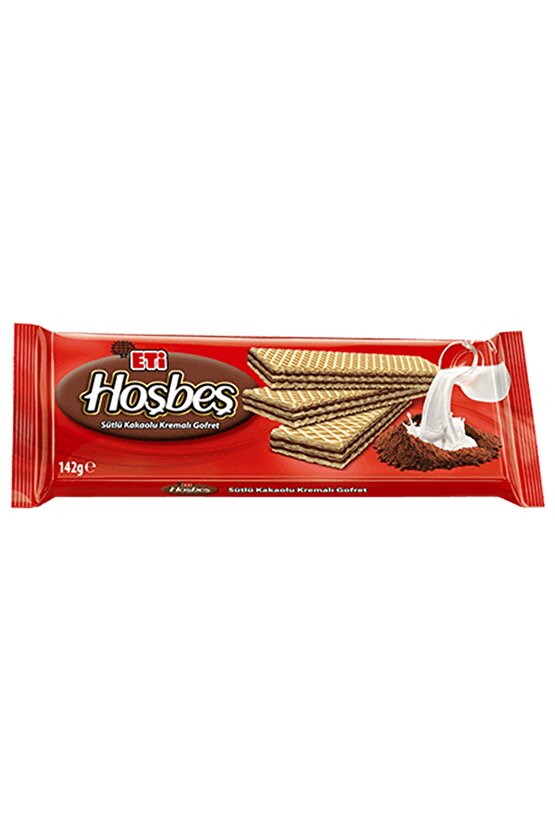 Eti Hoşbeş Kakao Kremalı Kakaolu Gofret 142 G 20li