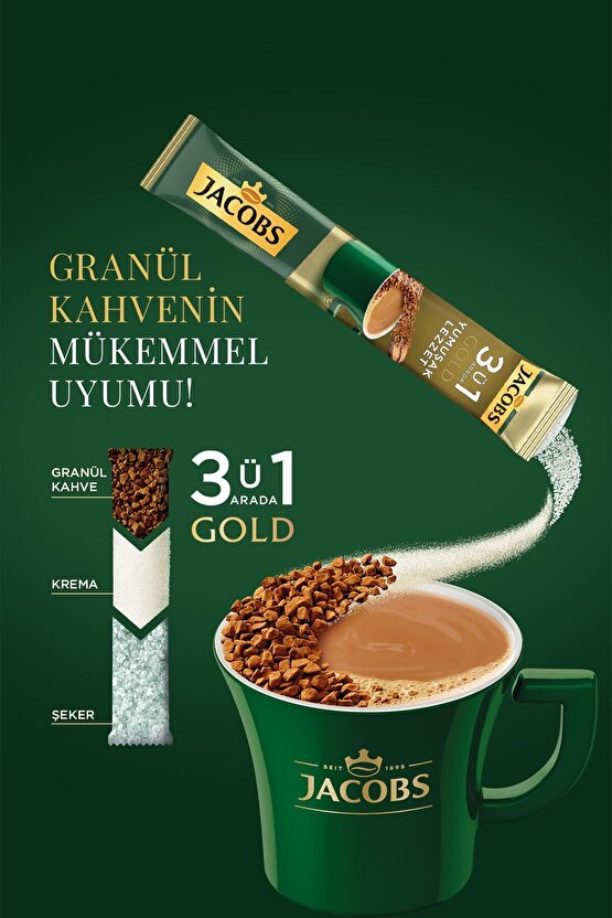 3ü 1 Arada Gold Yumuşak Içim Karışım Kahve 10lu Paket
