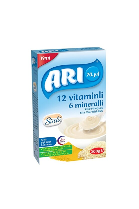 Arı 12 Vitaminli 6 Mineralli Sütlü Pirinçli 200 G