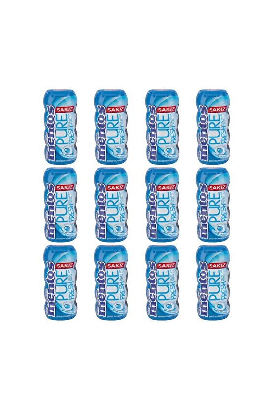 Pure Fresh Nane Aromalı Şekersiz Tatlandırıcılı Draje Sakız 30 g x 12 Adet