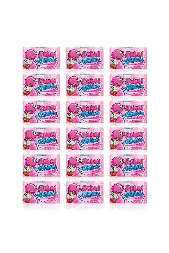 Shakies Çilek Aromalı Sakız 26 gr x 18 Adet