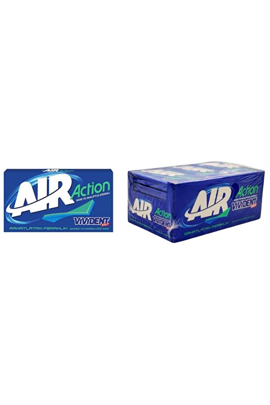 Air Action Rahatlatan Ferahlık Nane Aromalı Şekersiz Sakız 26 g x 18 Adet