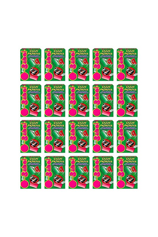 Çılgın Meyveler Karpuz ve Çilek Aromalı Mega Draje Sakız 36 gr x 20 Adet