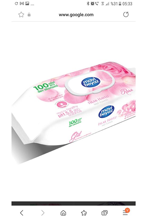 Islak Havlu Çiçek Seri Gül 24’lü Koli