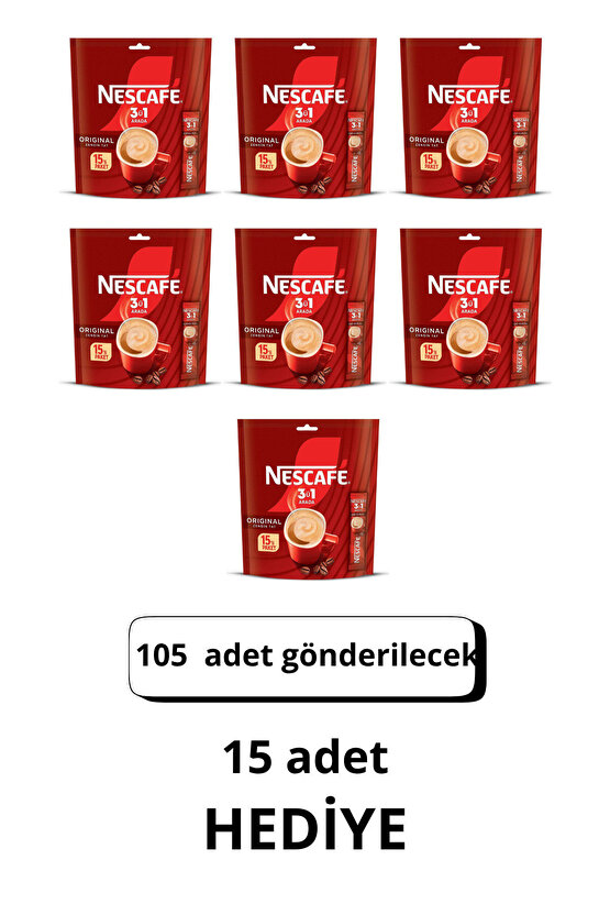 Nescafé 3ü 1 Arada Original 17.5 gr Çoklu Paket 1 Paket