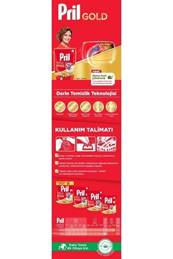 Gold 45 Yıkama Bulaşık Makinesi Tableti - Ekonomik Temizlik