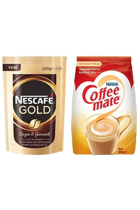 Nescafe Gold 200 Gr Ve Coffee Mate 500 Gr