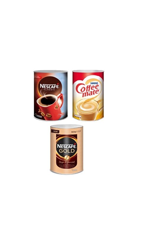 Nescafe Classic 1000gr + Coffeemate 2000gr + Nescafe Gold 900gr