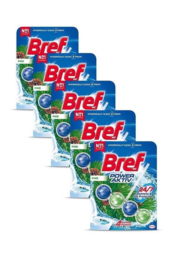 Wc Power Aktiv Tekli Paket Katı Tuvalet Bloğu Çam 5li Set