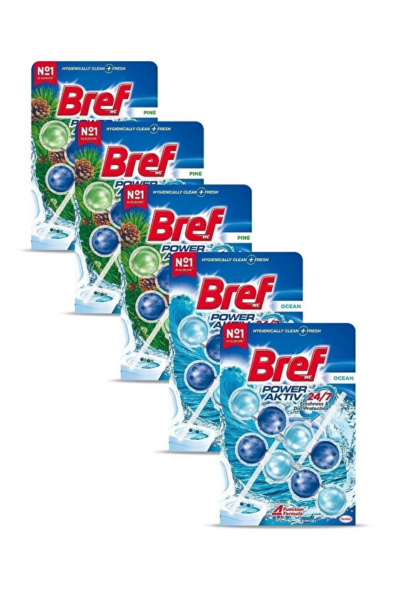 Wc Power Aktiv Duopack Katı Tuvalet Bloğu 3 Çam 2 Okyanus, 5 X 2li Paket