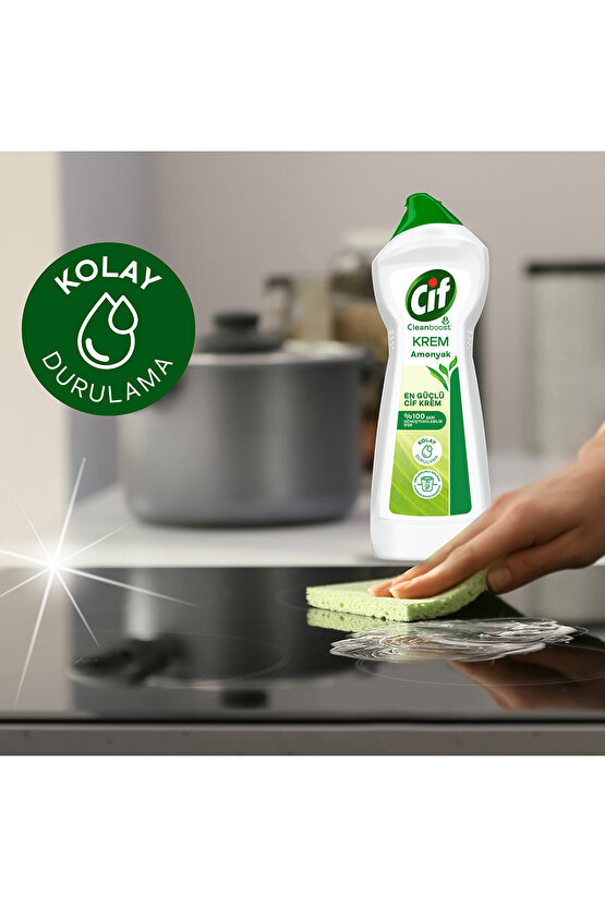 Krem Yüzey Temizleyici Amonyaklı Klor Boya Fosfat Paraben Içermez 750 ml 3 Adet