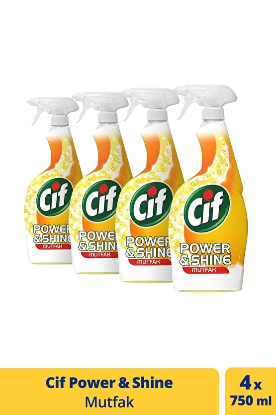 Power & Shine Mutfak Sprey 750 ml - 4lü Paket