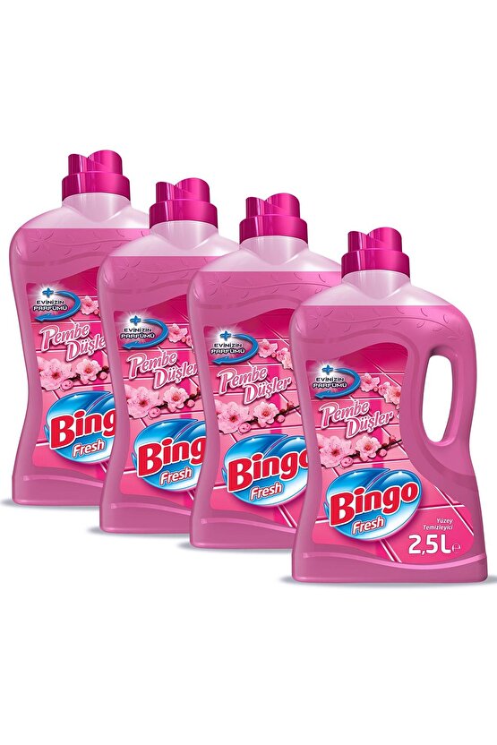 Fresh Yüzey Temizleyici 2,5 Lt Pembe Düşler Ekonomi Paketi 4lü