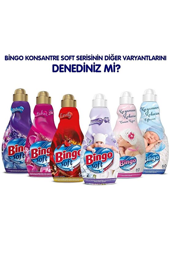 Soft Konsantre Çamaşır Yumuşatıcısı Lovely 1440 Ml - Ekonomi Paketi 4lü