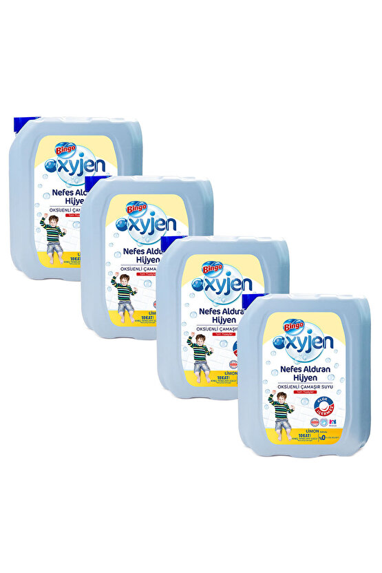 Oksijen Çamaşır Suyu 3,24 Lt Limon Kokulu 4lü