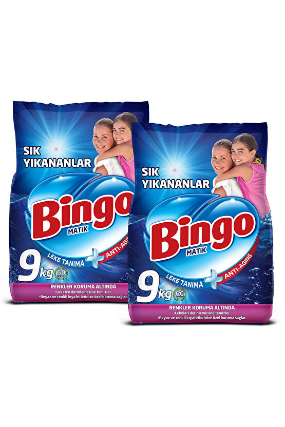 Matik Toz Çamaşır Deterjanı 9 Kg Ekonomi Paketi 2li