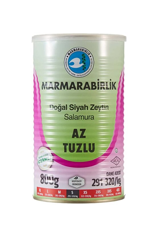 Marmara Bırlık Zeytın Sıyah 800Gr Aztuzlu Hususı S 291320