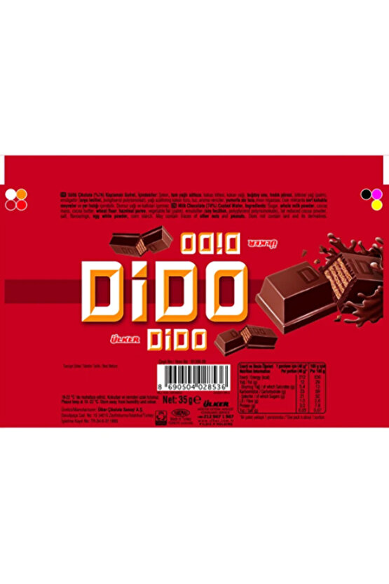 Dido Sütlü Çikolata Kaplamalı Gofret 35 GR * 24 Adet
