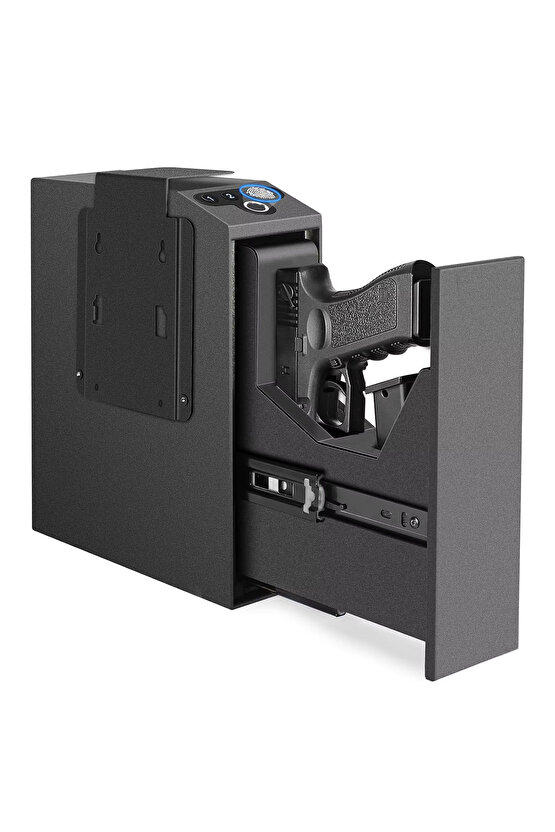 Şifreli Parmak İzli Çelik Silah Kasası - Otomatik Açılır Gizli Tabanca Kasası Ev ve Ofis Tipi