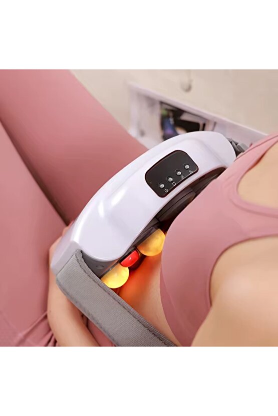 Isıtmalı Bian Taşı Karın Masaj Aleti – Şarjlı Regl, Bel ve Mide Ağrısı İçin Titreşimli Masaj Kemeri