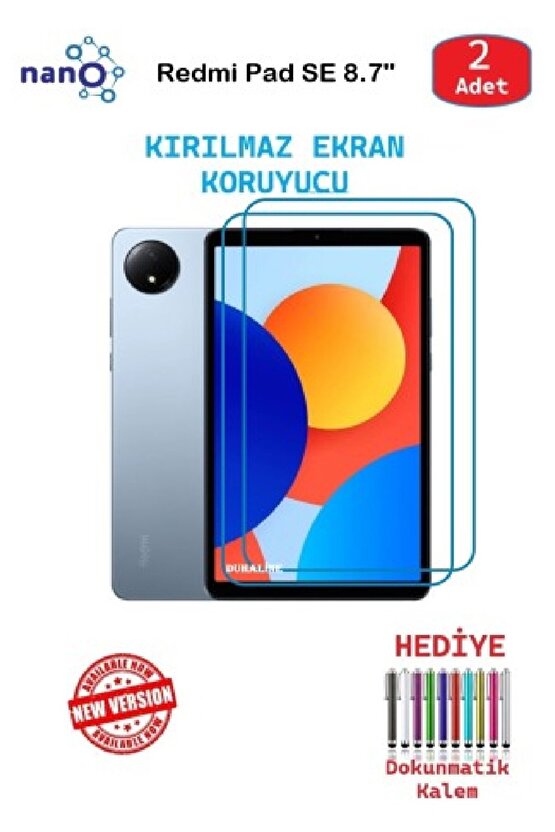Redmi Pad SE 8.7 İçin Nano Ekran Koruyucu 9h Esnek 2 ADET