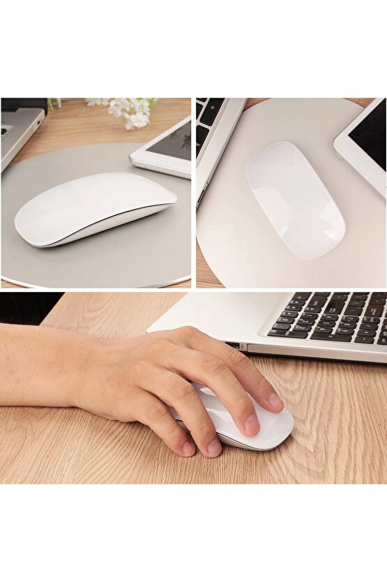 Apple Mac iPad Uyumlu Bluetooth Touch Şarjlı Magic Model Mouse Tablet Telefon Sessiz Dokunmatik Fare