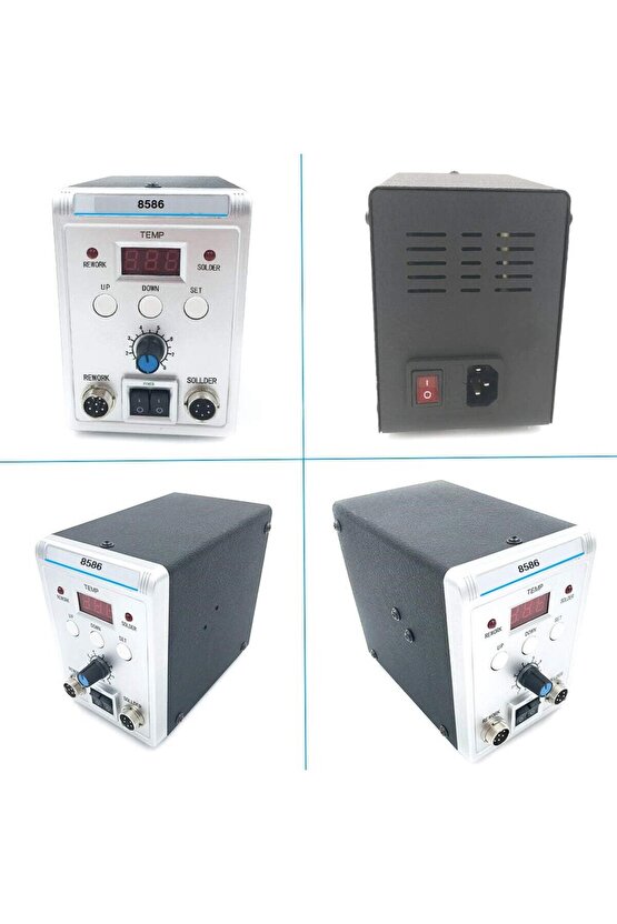 Sıcak Hava Üflemeli 700w Havya İstasyonu 8586 2 in1 Lehim Makinesi ve Hava Tabancası