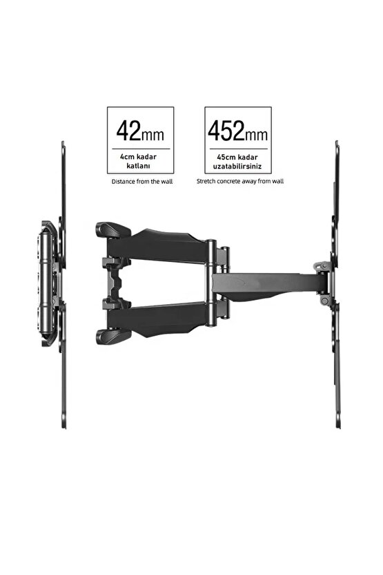 LG OLED48C14LB 48 122 Ekran Smart OLED TV İçin NB P5 Güçlendirilmiş Hareketli Askı Aparatı